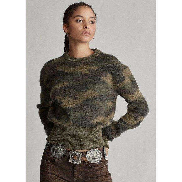 Polo Ralph Lauren Sweaters - NWT $398 Polo Ralph Lauren Womens L Camo Sweater